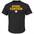 Wholesale Cheap Pittsburgh Steelers Majestic Hot Phrase T-Shirt Black