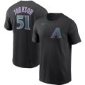 Wholesale Cheap Arizona Diamondbacks #51 Randy Johnson Nike Cooperstown Collection Name & Number T-Shirt Black