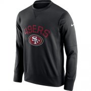 Wholesale Cheap Men's San Francisco 49ers Nike Black Sideline Circuit Performance Sweatshirt