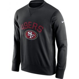 Wholesale Cheap Men\'s San Francisco 49ers Nike Black Sideline Circuit Performance Sweatshirt