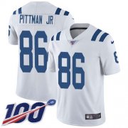 Wholesale Cheap Nike Colts #86 Michael Pittman Jr. White Men's Stitched NFL 100th Season Vapor Untouchable Limited Jersey