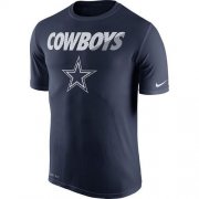 Wholesale Cheap Men's Dallas Cowboys Nike Navy Blue Legend Staff Practice Performance T-Shirt