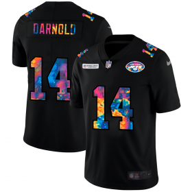 Cheap New York Jets #14 Sam Darnold Men\'s Nike Multi-Color Black 2020 NFL Crucial Catch Vapor Untouchable Limited Jersey