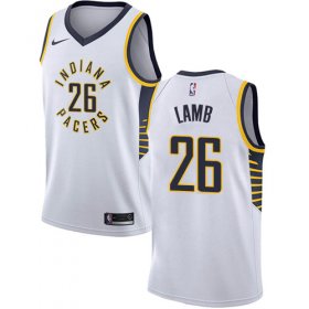 Wholesale Cheap Nike Pacers #26 Jeremy Lamb White NBA Swingman Association Edition Jersey