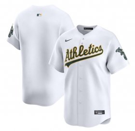 Cheap Men\'s Oakland Athletics Blank White Home Limited Stitched Jersey