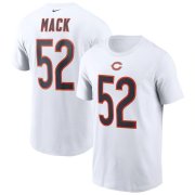 Wholesale Cheap Chicago Bears #52 Khalil Mack Nike Team Player Name & Number T-Shirt White