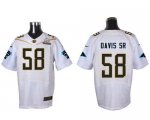 Wholesale Cheap Nike Panthers #58 Thomas Davis Sr White 2016 Pro Bowl Men's Stitched NFL Elite Jersey
