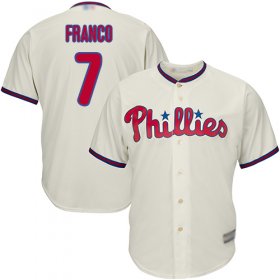 Wholesale Cheap Phillies #7 Maikel Franco Cream Cool Base Stitched Youth MLB Jersey