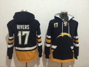 Wholesale Cheap Men's San Diego Chargers #17 Philip Rivers NEW Navy Blue Pocket Stitched NFL Pullover Hoodie