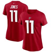Wholesale Cheap Atlanta Falcons #11 Julio Jones Nike Women's Team Player Name & Number T-Shirt Red