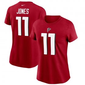 Wholesale Cheap Atlanta Falcons #11 Julio Jones Nike Women\'s Team Player Name & Number T-Shirt Red