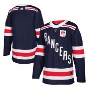 Wholesale Cheap Adidas Rangers Blank Navy Blue Authentic 2018 Winter Classic Stitched NHL Jersey