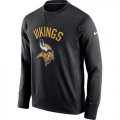 Wholesale Cheap Men's Minnesota Vikings Nike Black Sideline Circuit Performance Sweatshirt