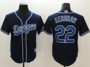 Wholesale Cheap Dodgers #22 Clayton Kershaw Navy Blue New Cool Base Stitched MLB Jersey