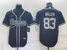 Wholesale Men\'s Las Vegas Raiders #83 Darren Waller Black Stitched MLB Cool Base Nike Baseball Jersey