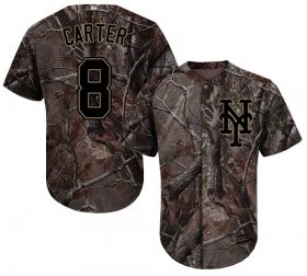 Wholesale Cheap Mets #8 Gary Carter Camo Realtree Collection Cool Base Stitched MLB Jersey