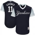 Wholesale Cheap Yankees #11 Brett Gardner Navy 