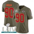 Wholesale Cheap Nike Chiefs #90 Emmanuel Ogbah Olive Super Bowl LIV 2020 Men's Stitched NFL Limited 2017 Salute To Service Jersey