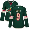 Wholesale Cheap Adidas Wild #9 Mikko Koivu Green Home Authentic Women's Stitched NHL Jersey