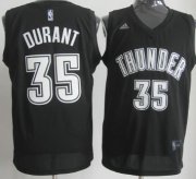 Wholesale Cheap Oklahoma City Thunder #35 Kevin Durant Revolution 30 Swingman Black With White Jersey