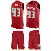 Wholesale Cheap Nike Buccaneers #93 Ndamukong Suh Red Team Color Men's Stitched NFL Limited Tank Top Suit Jersey
