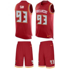 Wholesale Cheap Nike Buccaneers #93 Ndamukong Suh Red Team Color Men\'s Stitched NFL Limited Tank Top Suit Jersey