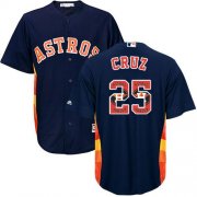 Wholesale Cheap Astros #25 Jose Cruz Navy Blue Team Logo Fashion Stitched MLB Jersey