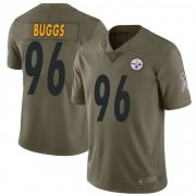 Wholesale Cheap Men's Pittsburgh Steelers #96 Isaiah Buggs Limited Green 2017 Salute to Service Jersey
