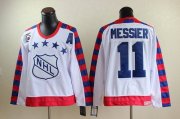 Wholesale Cheap Rangers #11 Mark Messier White All Star CCM Throwback 75TH Stitched NHL Jersey