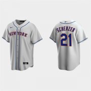 Wholesale Cheap Men's New York Mets #21 Max Scherzer Gray Cool Base Stitched Baseball Jersey
