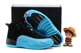 Wholesale Cheap Kids\' Air Jordan 12 Shoes Gamma blue/black