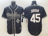 Wholesale Cheap Men's Chicago White Sox #45 Michael Jordan Black Cool Base Stitched Baseball Jersey1