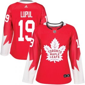 Wholesale Cheap Adidas Maple Leafs #19 Joffrey Lupul Red Team Canada Authentic Women\'s Stitched NHL Jersey