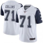 Wholesale Cheap Nike Cowboys #71 La'el Collins White Men's Stitched NFL Limited Rush Jersey