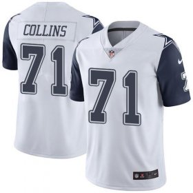 Wholesale Cheap Nike Cowboys #71 La\'el Collins White Men\'s Stitched NFL Limited Rush Jersey
