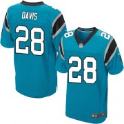 Wholesale Cheap Nike Panthers #28 Mike Davis Blue Alternate Men's Stitched NFL New Elite Jersey