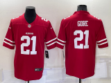 Wholesale Cheap Men's San Francisco 49ers #21 Frank Gore Red 2021 Vapor Untouchable Stitched NFL Nike Limited Jersey