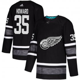 Wholesale Cheap Adidas Red Wings #35 Jimmy Howard Black Authentic 2019 All-Star Stitched NHL Jersey