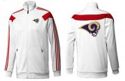 Wholesale Cheap NFL Los Angeles Rams Team Logo Jacket White_2