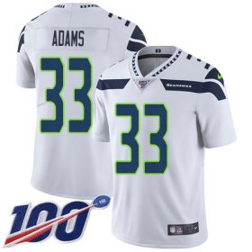 Wholesale Cheap Nike Seahawks #33 Jamal Adams White Men\'s Stitched NFL 100th Season Vapor Untouchable Limited Jersey