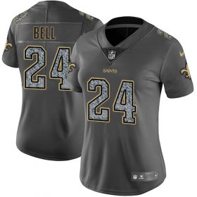 Wholesale Cheap Nike Saints #24 Vonn Bell Gray Static Women\'s Stitched NFL Vapor Untouchable Limited Jersey