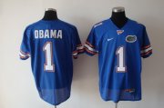 Wholesale Cheap Florida Gators #1 Obama Blue Jersey
