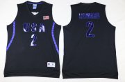 Wholesale Cheap 2016 Olympics Team USA Men's #2 Kawhi Leonard All Black Soul Swingman Jersey