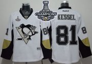 Wholesale Cheap Penguins #81 Phil Kessel White Away 2017 Stanley Cup Finals Champions Stitched NHL Jersey
