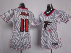 Wholesale Cheap Nike Falcons #11 Julio Jones Zebra Women\'s Stitched NFL Elite Jersey