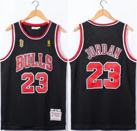 Wholesale Men\'s Chicago Bulls #23 Michael Jordan Red 1996-97 Throwback Champions Stitched Jersey