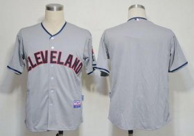 Wholesale Cheap Indians Blank Grey Cool Base Stitched MLB Jersey