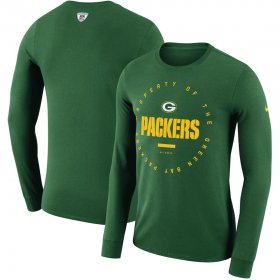 Wholesale Cheap Green Bay Packers Nike Property Of Sideline Performance Long Sleeve T-Shirt Green