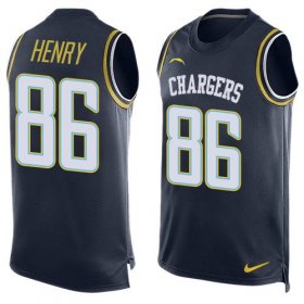 Wholesale Cheap Nike Chargers #86 Hunter Henry Navy Blue Team Color Men\'s Stitched NFL Limited Tank Top Jersey