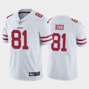 Wholesale Cheap Men's San Francisco 49ers White Limited #81 Jordan Reed Football Road Vapor Untouchable Jersey